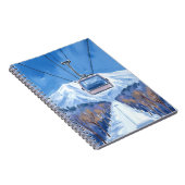 Skigondel Schneebirg Aquarell Notizblock (Rechte Seite)