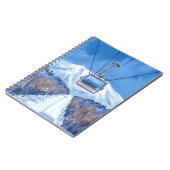 Skigondel Schneebirg Aquarell Notizblock (Linke Seite)