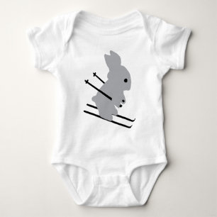 Skihäschenikone Baby Strampler