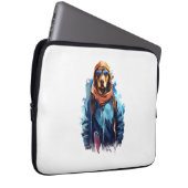 Skihund in Skibrille 5 Laptopschutzhülle (Vorne Rechts)