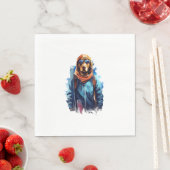 Skihund in Skibrille 5 Serviette (Beispiel)
