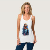 Skihund in Skibrille 5 Tank Top (Vorderseite Vollansicht)