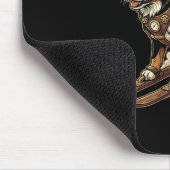 Skihund mit Jetpack und Schutzbrille Dampfkraft Mousepad (Ecke)