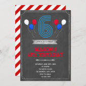 Skihütte, 6. Geburtstagsfeier Einladung (Vorne/Hinten)