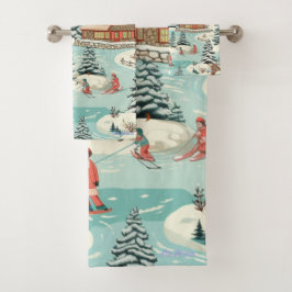 Skihütte Bad Handtücher Set