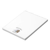 Skihütte , Personalisierte Berg- und Skisfamilie Notizblock (Rotiert)