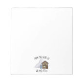 Skihütte , Personalisierte Berg- und Skisfamilie Notizblock (Vorderseite)