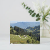 Skihütten in der Schweiz Postkarte (Stehend Vorderseite)