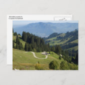 Skihütten in der Schweiz Postkarte (Vorne/Hinten)