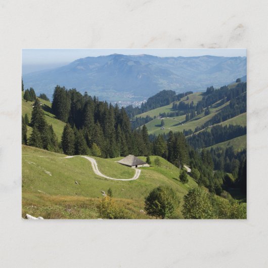 Skihütten in der Schweiz Postkarte (Vorderseite)