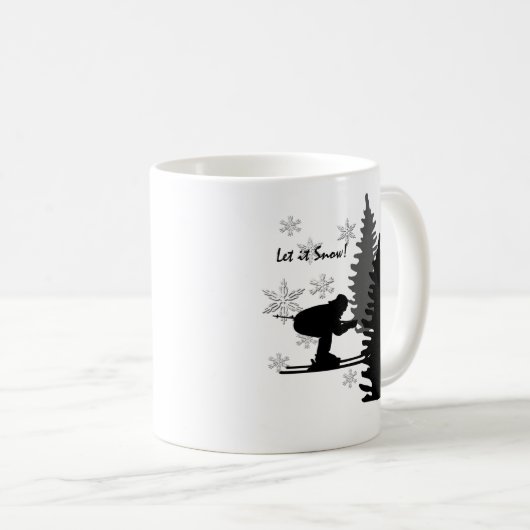 Skiier It Snow Kaffeetasse (VorderseiteRechts)