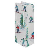 skiiers 3 geschenktüte für weinflaschen (Vorderseite Schrägansicht)