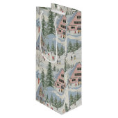 skiiers 4 geschenktüte für weinflaschen (Vorderseite Schrägansicht)