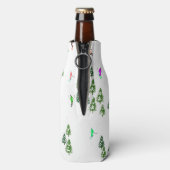 SkiIllustration Skifahrer Ski Flaschenkühler (Flasche Rückseite)