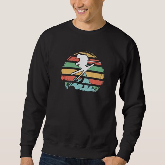 Skiing 80s Ski Retro for Skier Freestyle Skiing Sweatshirt (Vorderseite)