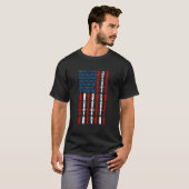 Skiing American Flag 4Th Of Julyice Skater Usa T-Shirt (Vorne ganz)
