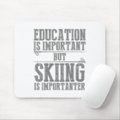 Skiing Art For Men Women Kids Winter Sport Ski Lov Mousepad (Mit Mouse)
