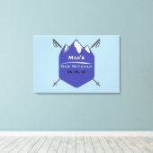 SKIING Bar Bat Mitzvah Memory Sign-In-Board Leinwanddruck (Insitu (Holzboden))