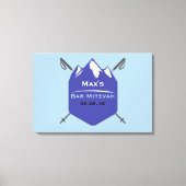 SKIING Bar Bat Mitzvah Memory Sign-In-Board Leinwanddruck (Vorderseite)