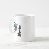 Skiing Bear, Funny Wintersports, Dad Ski Slope, Fu Kaffeetasse (Vorderseite Links)