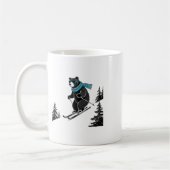 Skiing Bear, Funny Wintersports, Dad Ski Slope, Fu Kaffeetasse (Links)