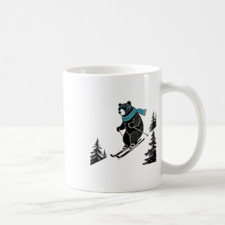 Skiing Bear, Funny Wintersports, Dad Ski Slope, Fu Kaffeetasse