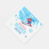 Skiing Birthday Lasst uns die Pisten von Napkins t Serviette (Ecke)