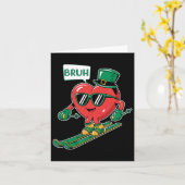 Skiing Bruh Valentine Heart Patrick Kleeblatt Iris Karte (Gelbe Blume)