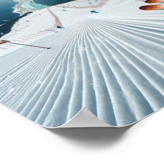 Skiing Bunny Adventure Poster (Ecke)