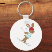 Skiing Bunny Schlüsselanhänger (Vorderseite)