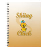 Skiing Chick Notizblock (Vorderseite)