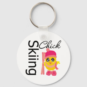 Skiing Chick Schlüsselanhänger