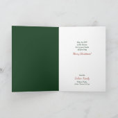 Skiing Child Delivering Christmas Bouquet Karte (Innenseite)