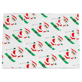 Skiing Christmas Holiday Große Geschenktüte (Vorderseite)