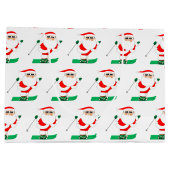 Skiing Christmas Holiday Große Geschenktüte (Rückseite)