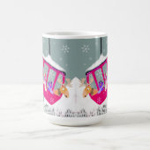 Skiing Cute Animal Friends  in Gondola Mug Kaffeetasse (Mittel)