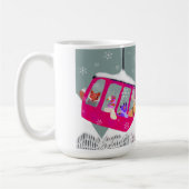 Skiing Cute Animal Friends in Gondola Mug Kaffeetasse (Links)