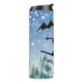 Skiing Design Thermal Tumbler Thermosbecher (Nach links gedreht)