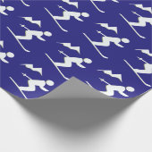 Skiing Design Wrapping Paper Geschenkpapier (Ecke)
