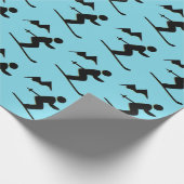 Skiing Design Wrapping Paper Geschenkpapier (Ecke)