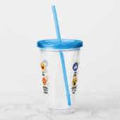 Skiing Emojis Acryltrinkbecher (Links)