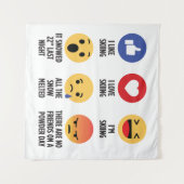 Skiing Emojis Wandteppich (Vorderseite (Horizontal))