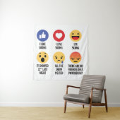 Skiing Emojis Wandteppich (Beispiel)