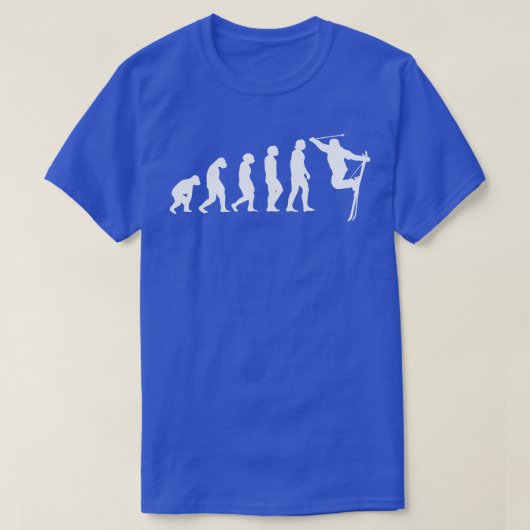 Skiing Evolution Geschenk 1 T-Shirt (Design vorne)
