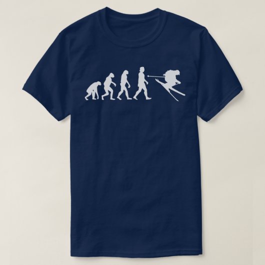Skiing-Evolution T-Shirt (Design vorne)