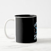 Skiing-Geschenk | Ich würde lieber Skifahren Zweifarbige Tasse (Links)