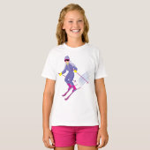 Skiing Girls T - Shirt (Vorne ganz)