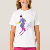 Skiing Girls T - Shirt (Vorderseite)