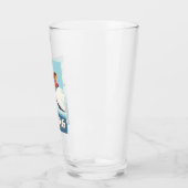 Skiing glaubt Retro Print Glas (Links)