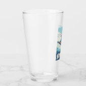 Skiing glaubt Retro Print Glas (Rechts)